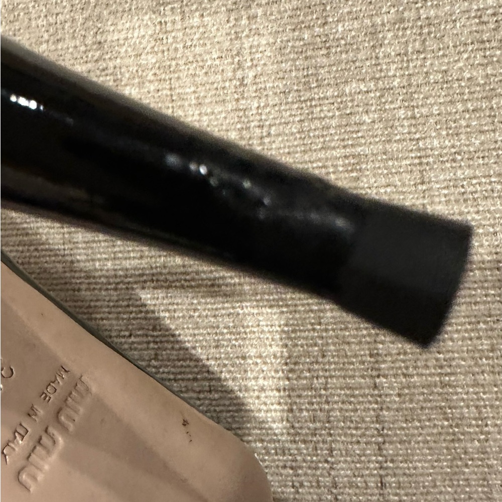 Miu Miu Black Patent Leather Strappy Open Toe Heels - Picture 11 of 16